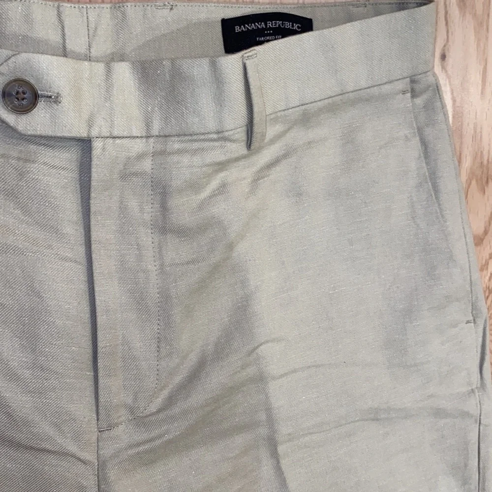 Banana republic cotton linen sage pants